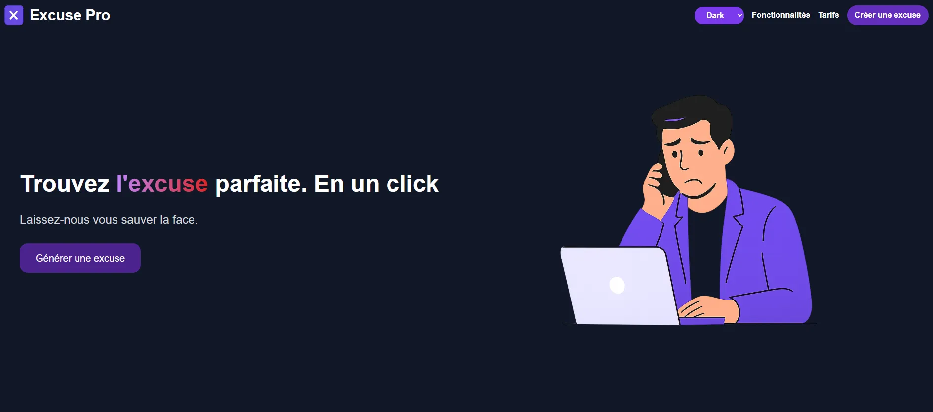 Excuse Pro | Générer votre excuse
